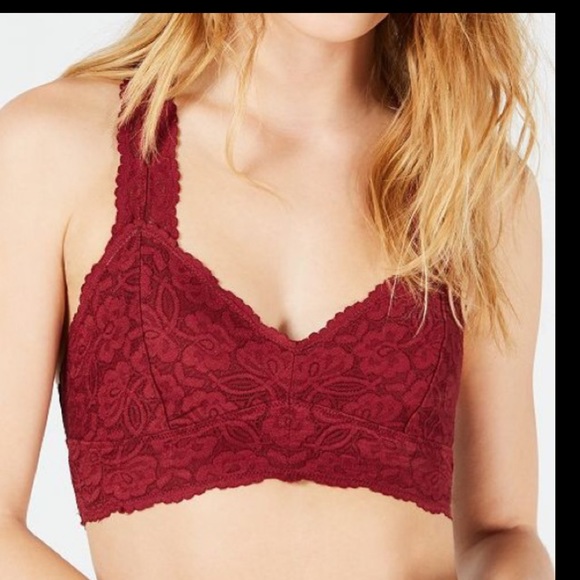 Free People Other - Free People Red Galloon Lace Bra Small